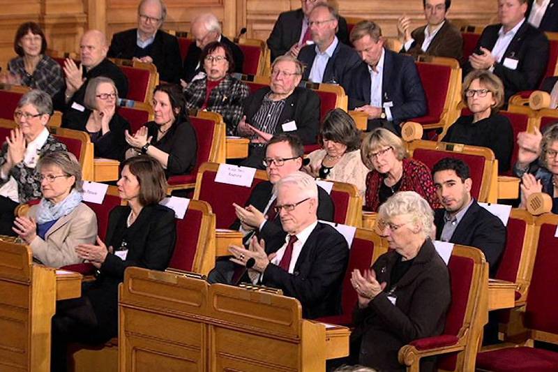 The Olof Palme Prize ceremony in the Swedish Parliament 