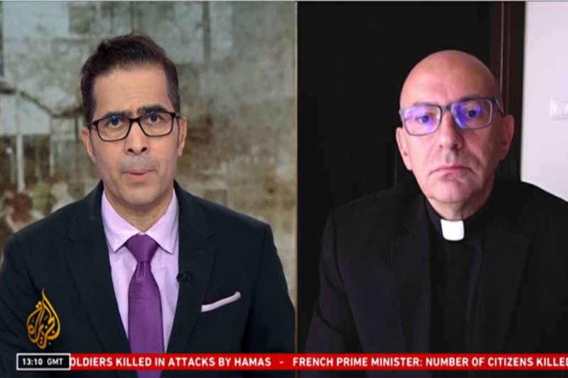 Rev. Prof. Dr. Mitri Raheb interview with Aljazeera Channel on the bombing of the Greek-Orthodox Church